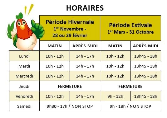 Horaires déchèterie